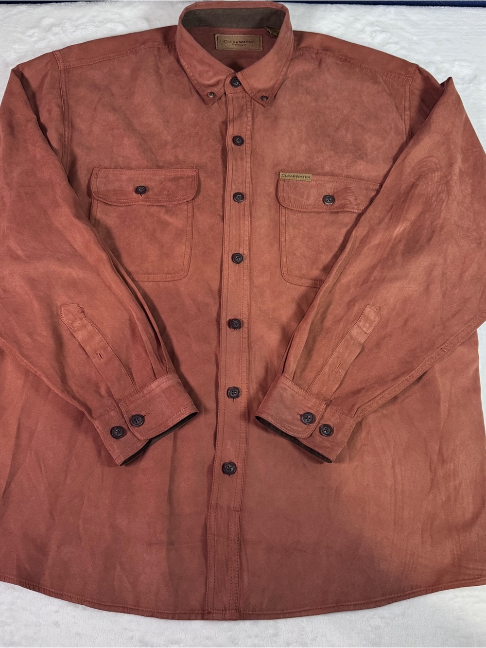 Clearwater Outfitters Men’s Large Rust Brown Long Sleeve Outdoor Shirt
